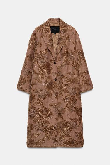 MANTEAU LONG BRODERIES ZW COLLECTION LIMITED EDITION - Rose clair de Zara - Image 6