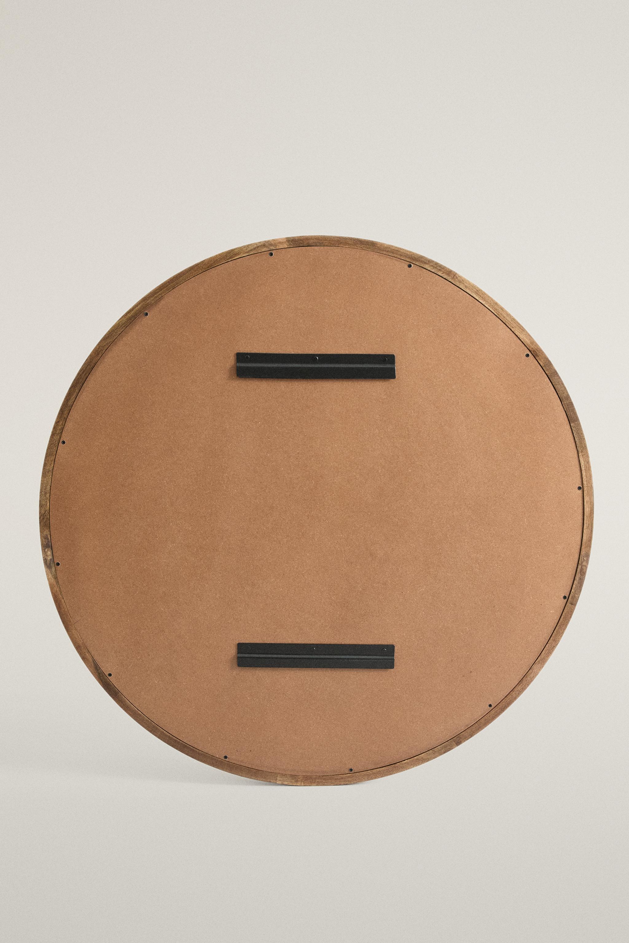 MIROIR ROND BOIS