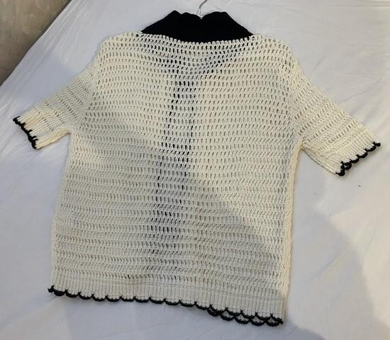 CROCHET POLO COLLAR TOP - Image 2