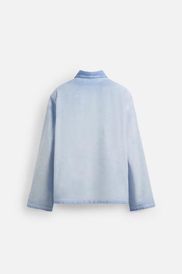 WASHED RELAXED FIT POLO SHIRT - Blue by Zara - Image 7