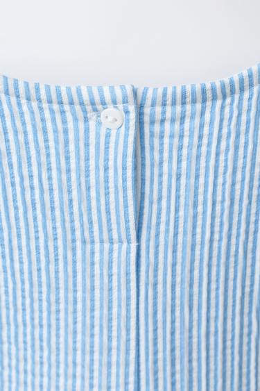 ROBE IMPRIMÉ À RAYURES ET CŒUR - Bleu de Zara - Image 3