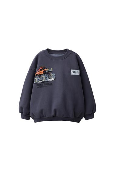 MONSTER TRUCK PRINT SWEATSHIRT - Anthracite grey by Zara