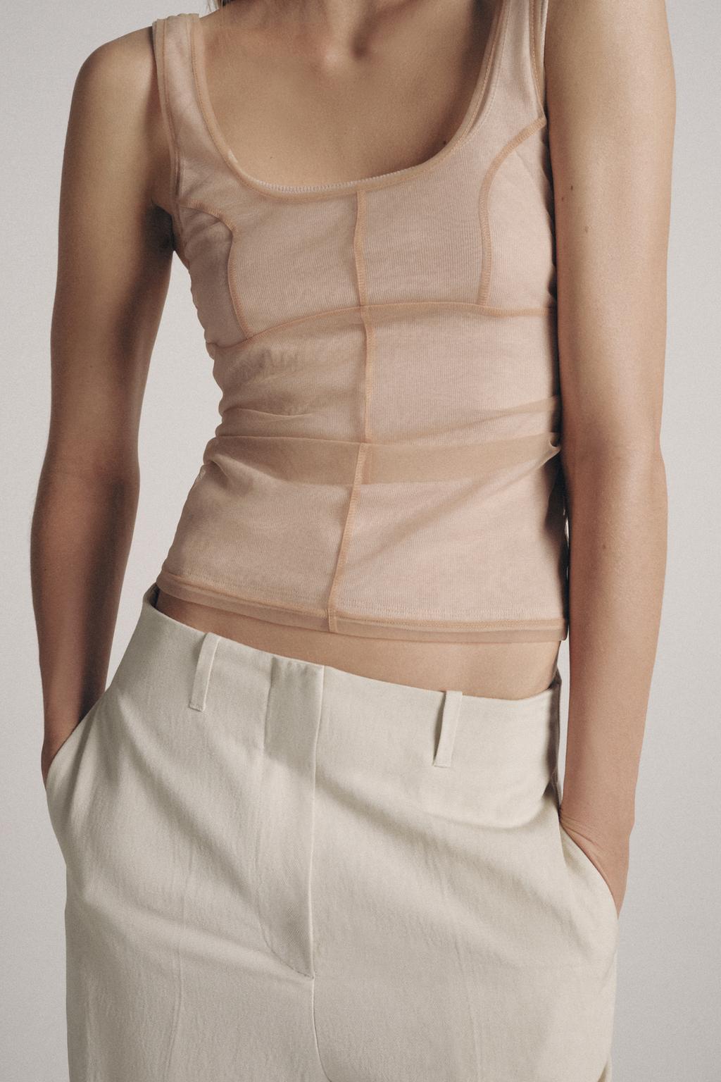 TULLE STITCHING TOP