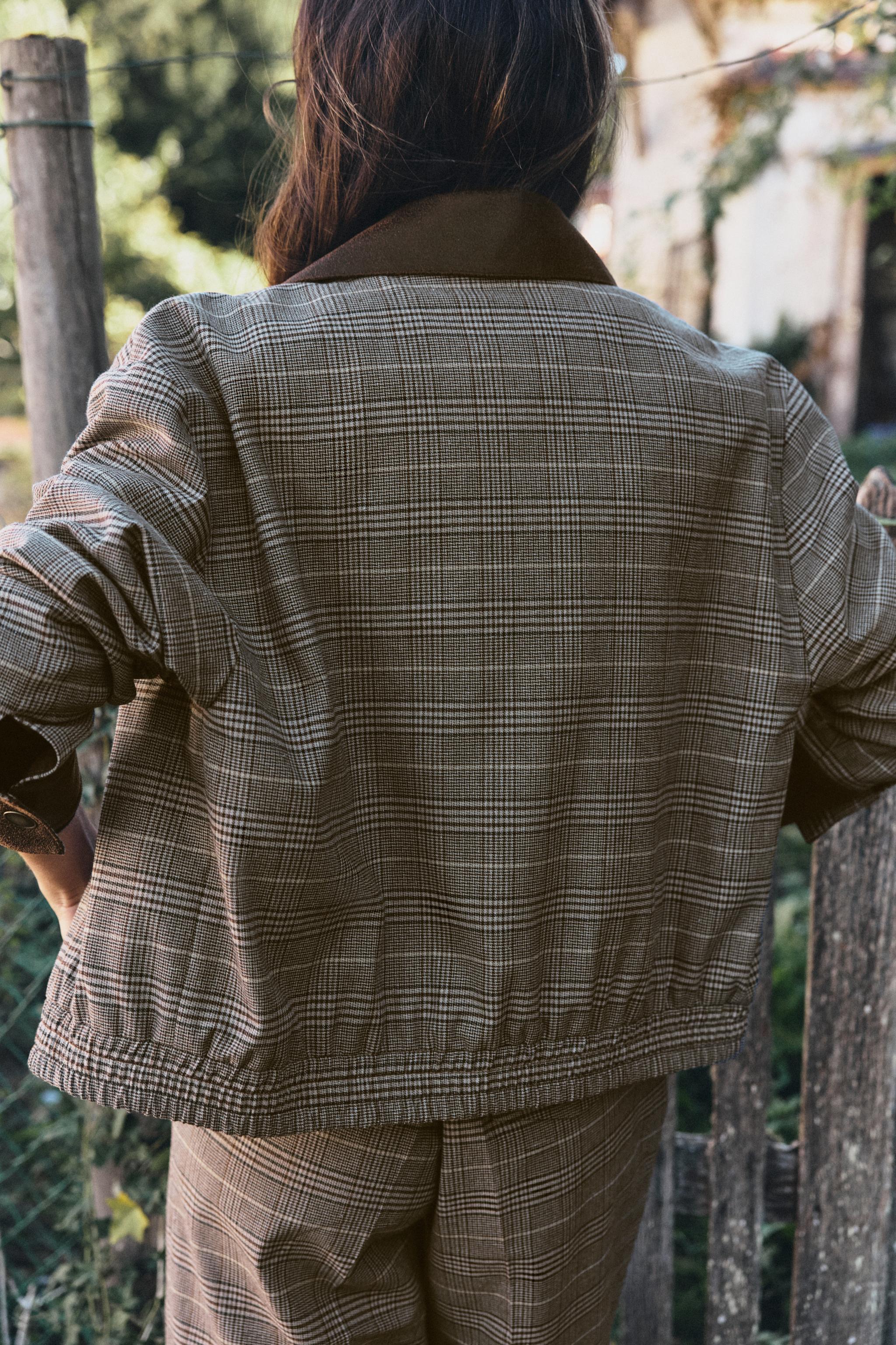 COMBINED CHECKERED BOMBER JACKET