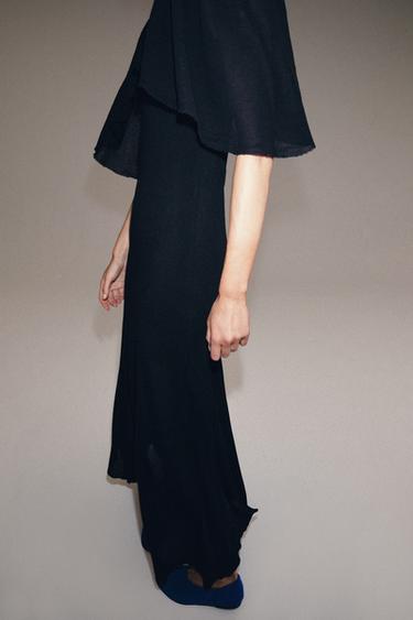 LONG KNIT DRESS - Dark navy by Zara - Image 3