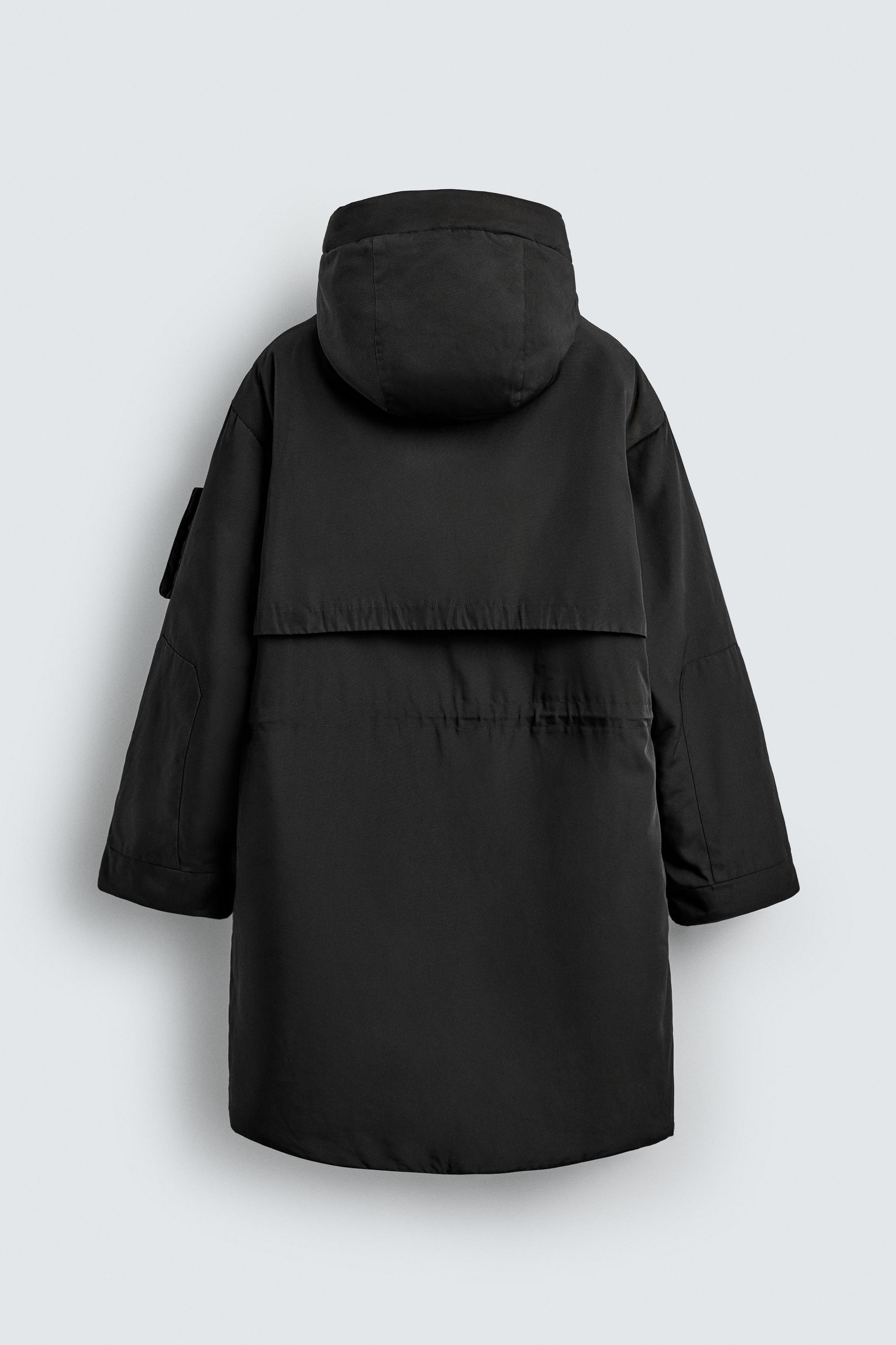 PARKA TÉCNICA ACOLCHOADA WATER REPELLENT - Preto | ZARA Brasil