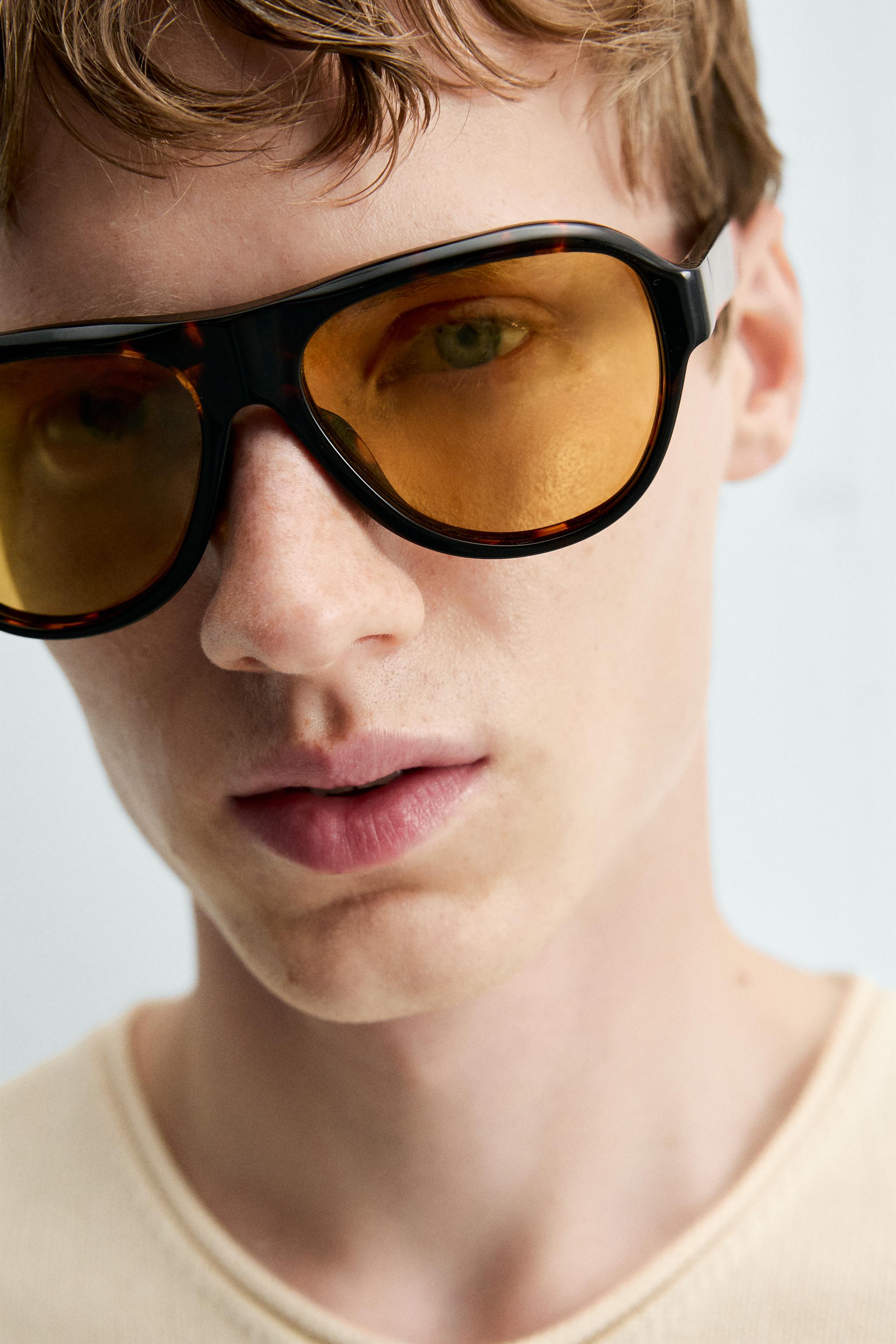 RECTANGULAR SUNGLASSES - Tortoiseshell | ZARA India