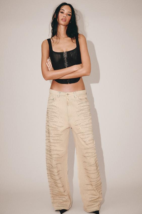 TOP CORSETERO TUL - Negro de Zara - Imagen 0
