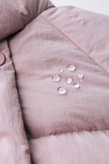 DOUDOUNE EN PLUME ET DUVET DÉPERLANTE ET CAPUCHE EFFET FOURRURE AMOVIBLE - Rose de Zara - Image 11
