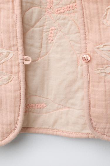 BLOUSON À FLEURS BRODÉES - Rose de Zara - Image 3