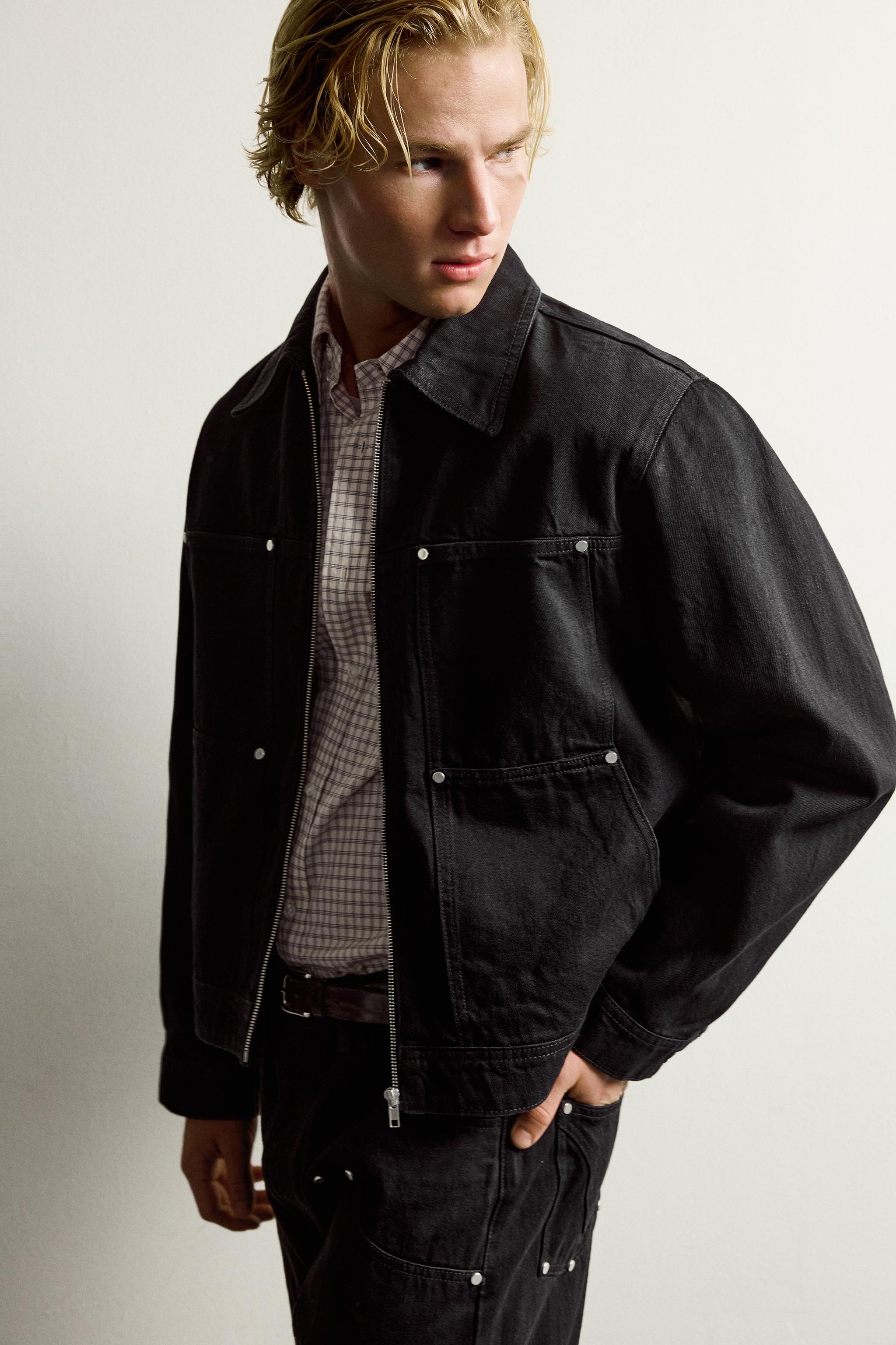 Blouson coupe décontractée avec rivets