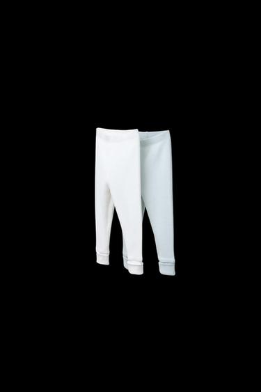 PACK DOS LEGGING RIB AJUSTABLES - Verde agua de Zara