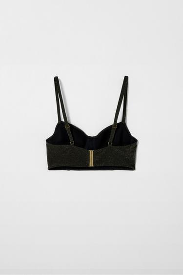 HAUT DE BIKINI BRILLANT KATE MOSS X ZARA - Doré de Zara - Image 2