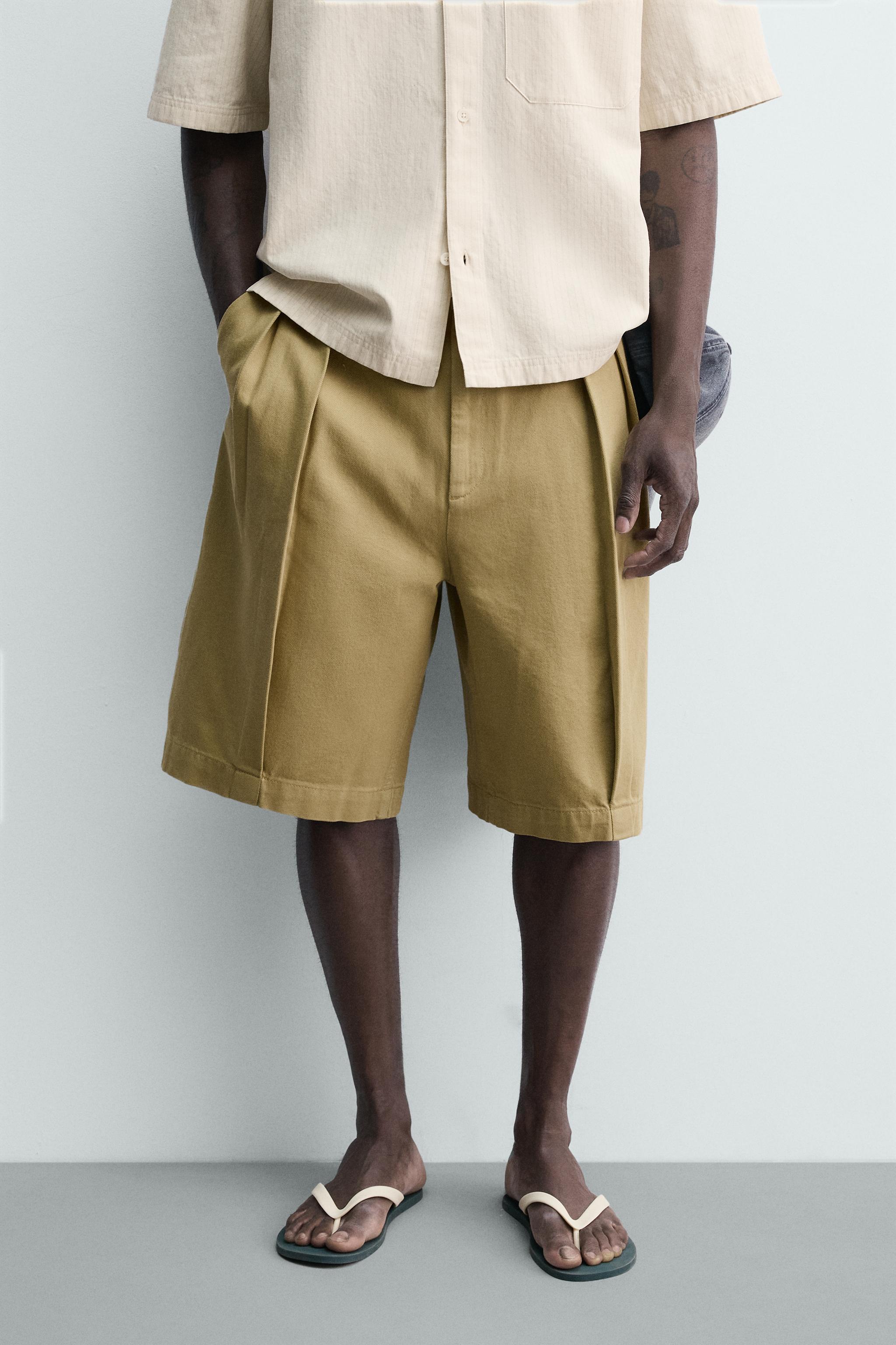 BERMUDA RELAXED FIT À PINCES