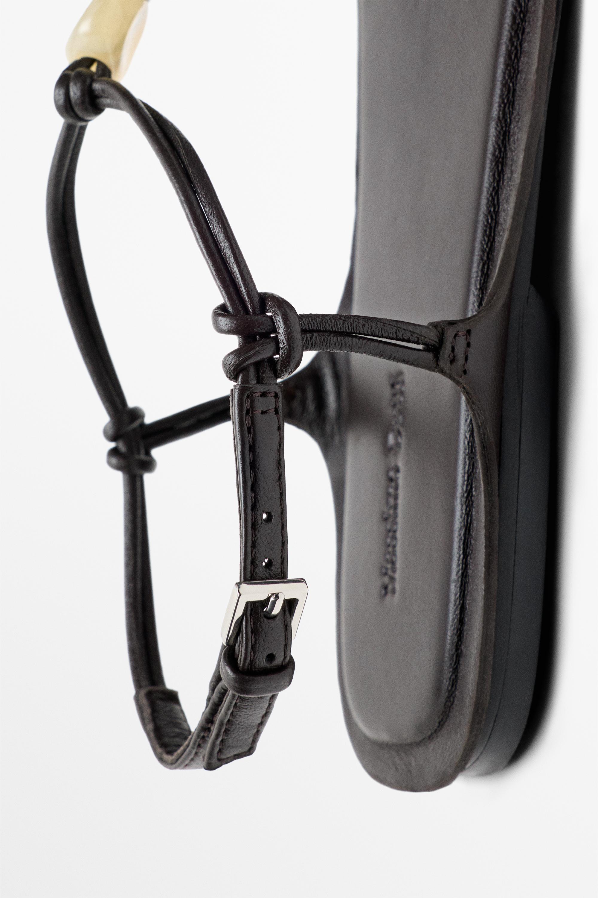 Flat slider sandals with stones