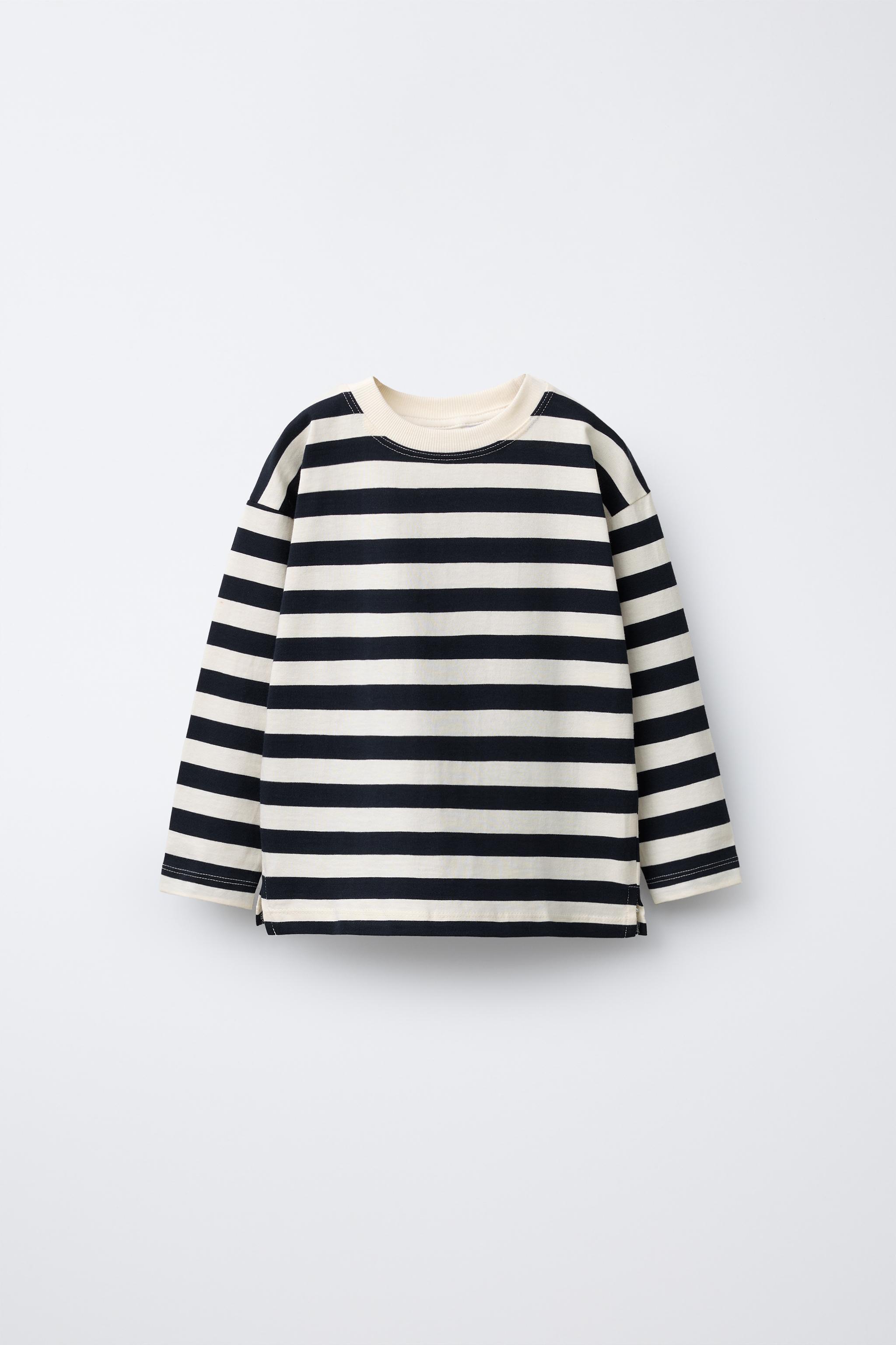 ★ドイツ発*ZARA*新作*STRIPED 長袖Tシャツ/DN★ ☆ドイツ発*ZARA*新作*STRIPED 長袖Tシャツ/DN☆ (ZARA/Tシャツ