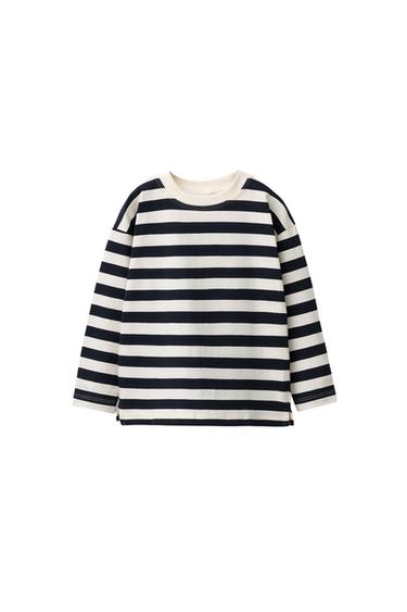 CAMISETA ESTAMPADO RAYAS - Marino de Zara - Imagen 0