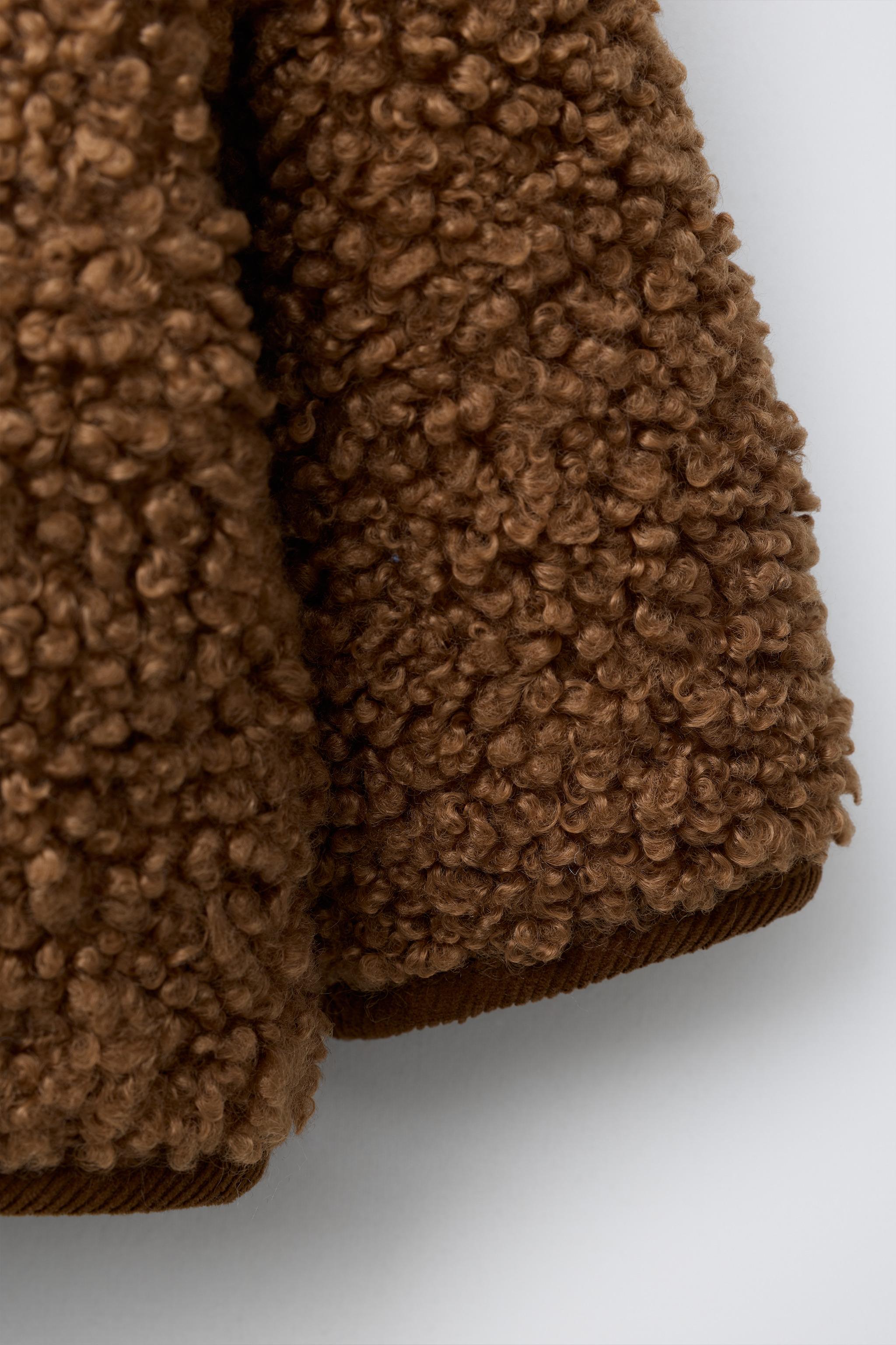 FAUX SHEARLING JACKET WITH FIREMAN CLASP