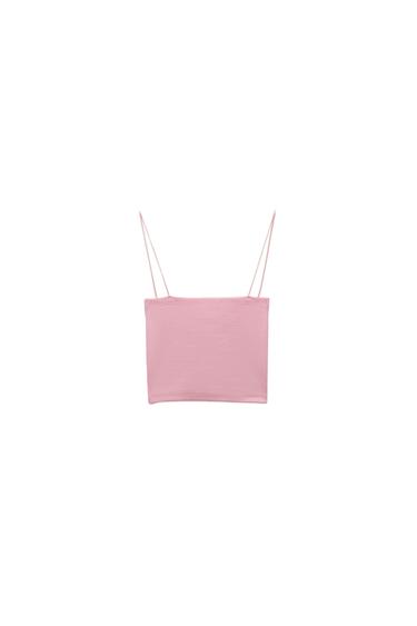 RIBBED BANDEAU TOP