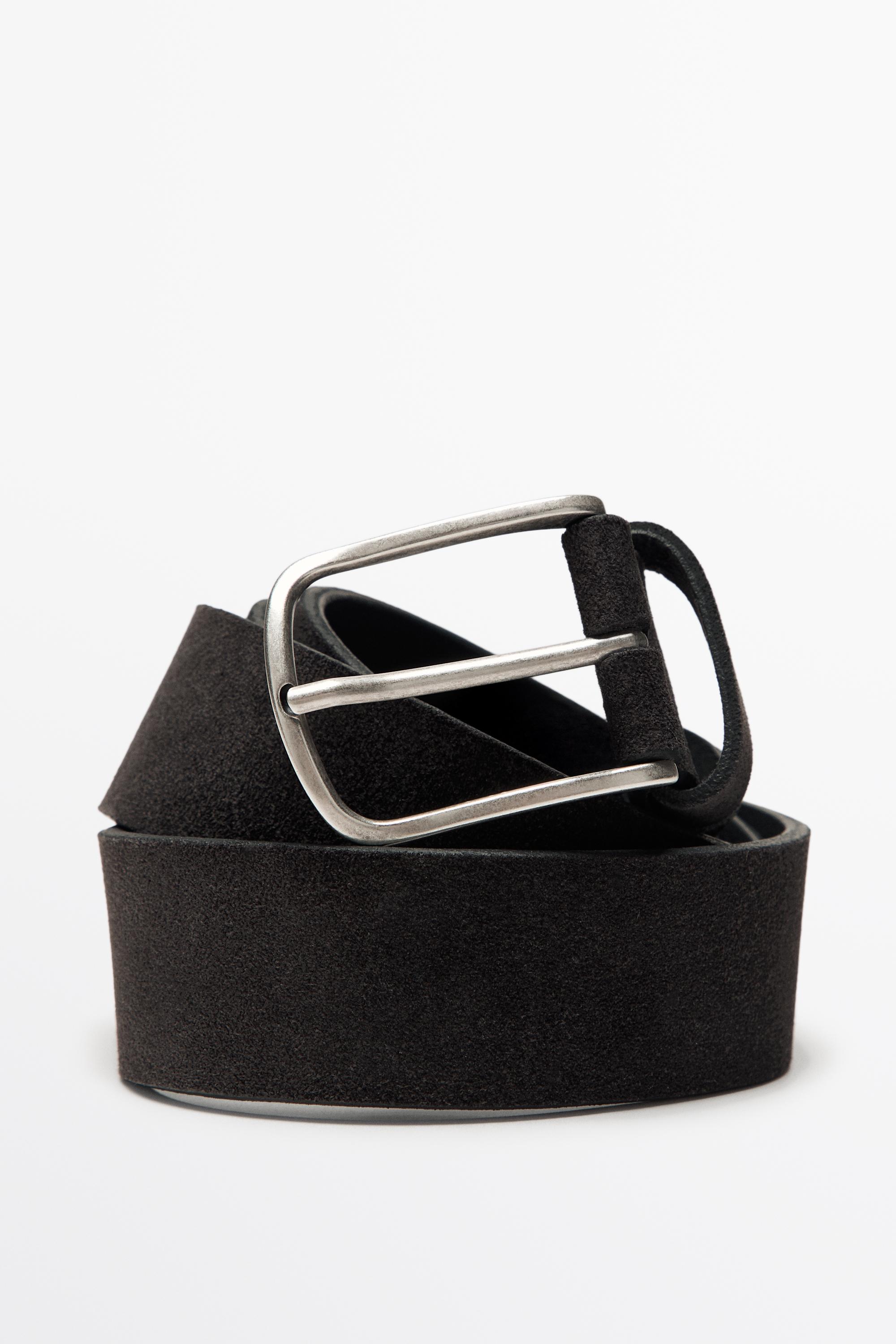 Plush nappa leather belt