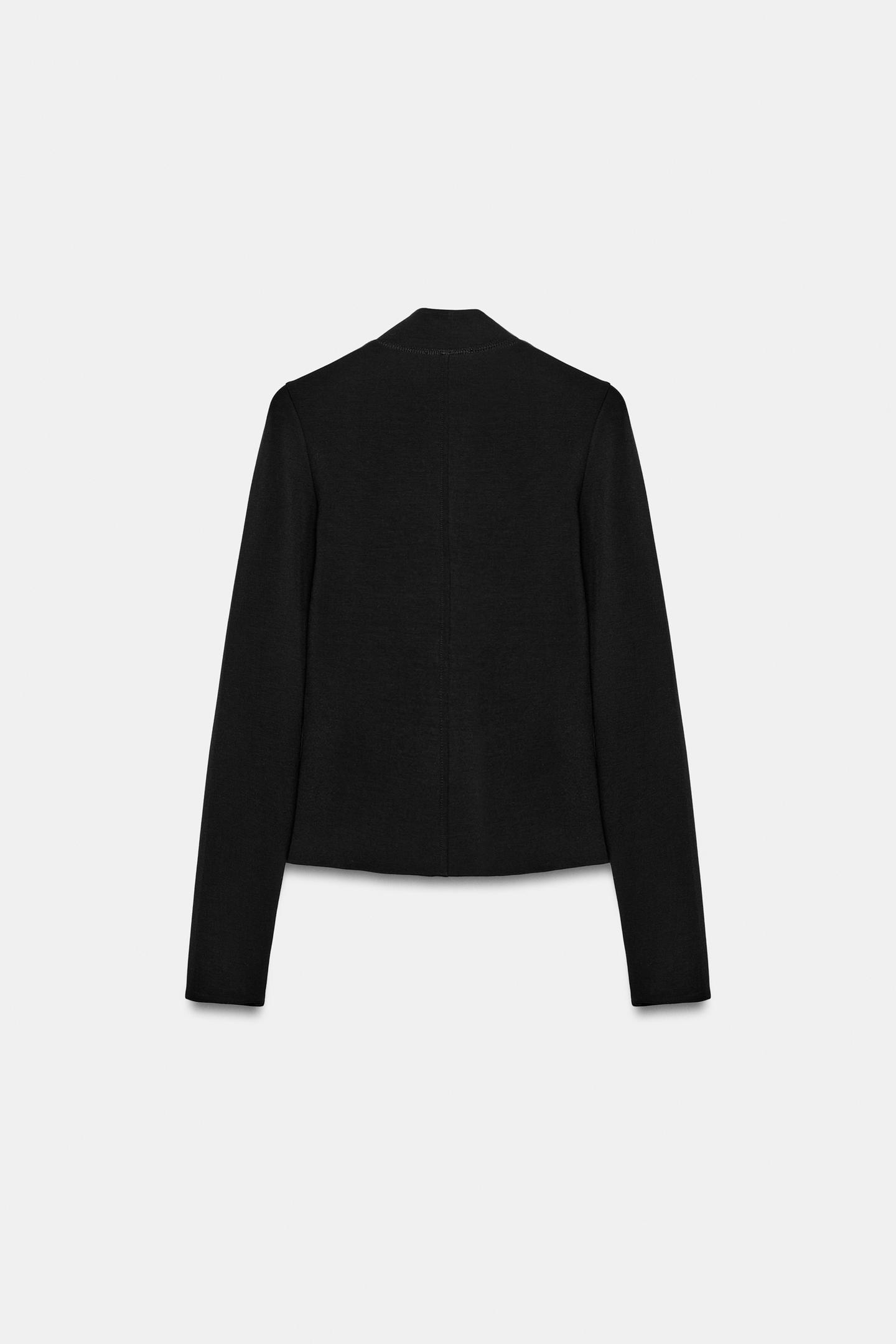 Женская куртка Zara Metal Zipper, цвет: Чёрный — фото 7