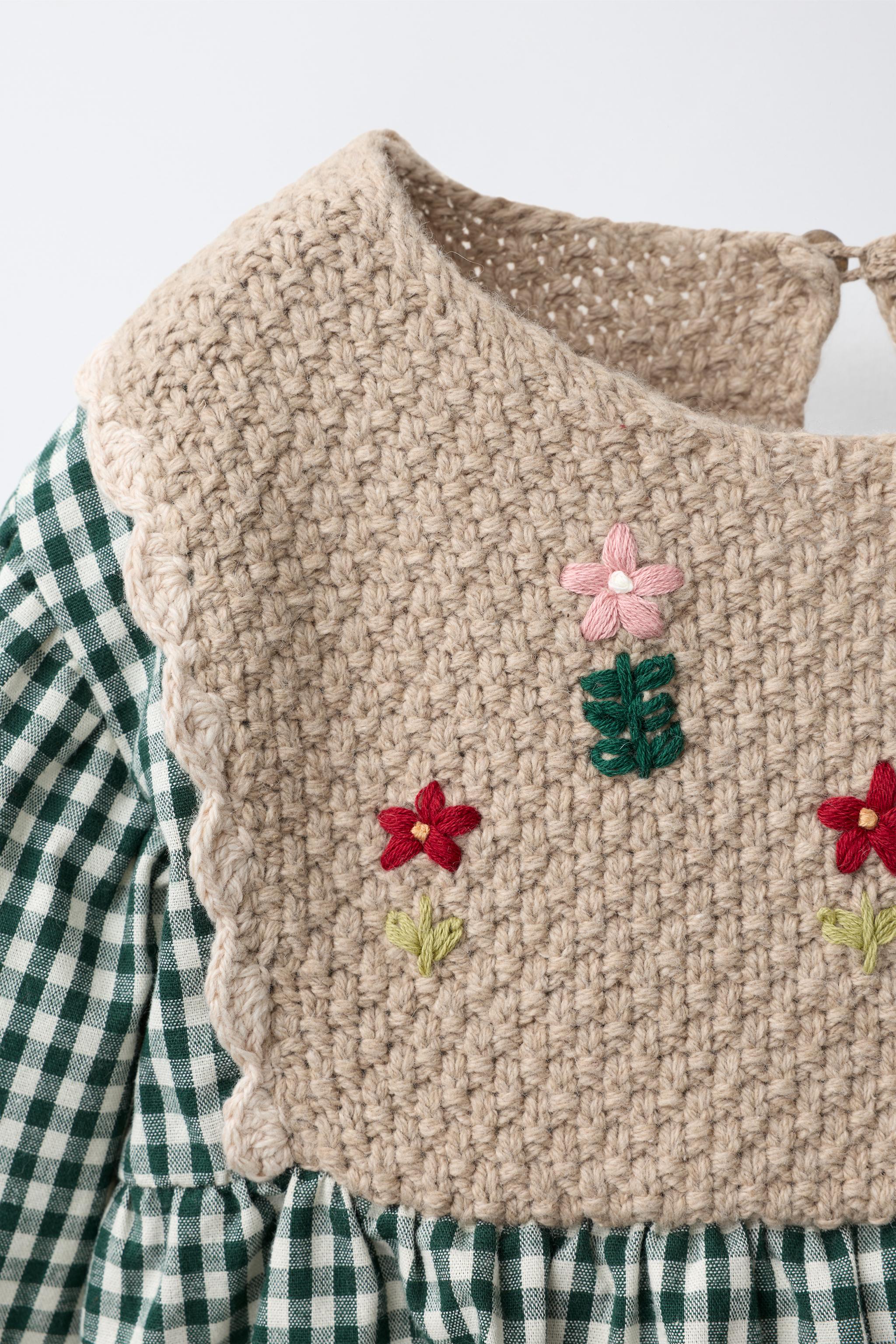CHECKED SHIRT WITH EMBROIDERED DETAIL