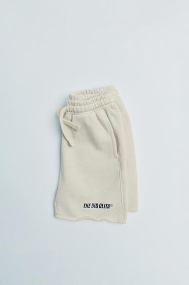 BERMUDA FELPA LOGO - Crudo de Zara
