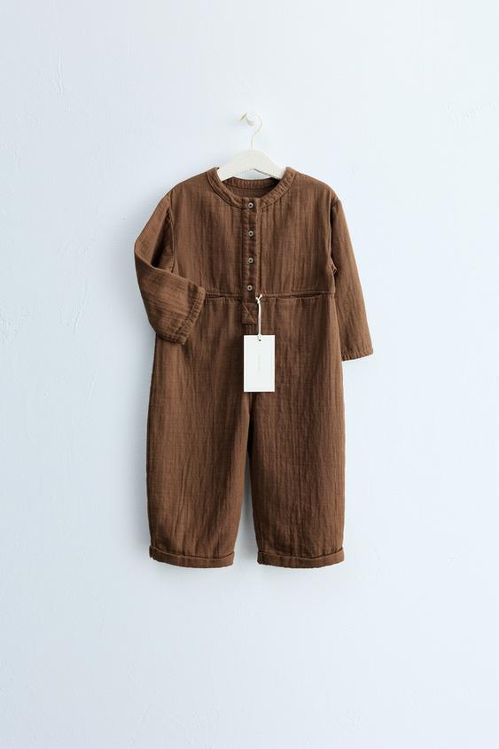 Zaras ZARA TIMELESS - Längd JUMPSUIT MED KNAPPAR - Brun - Bild 0