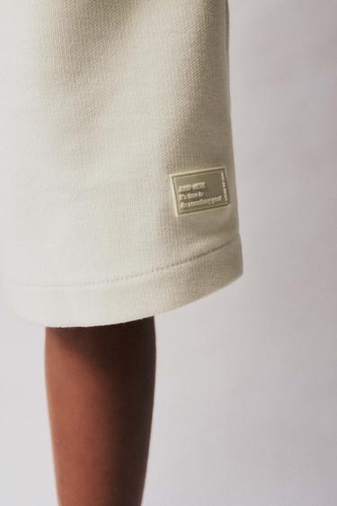 COMFORT PIQUÉ BERMUDA SHORTS - Light ecru by Zara