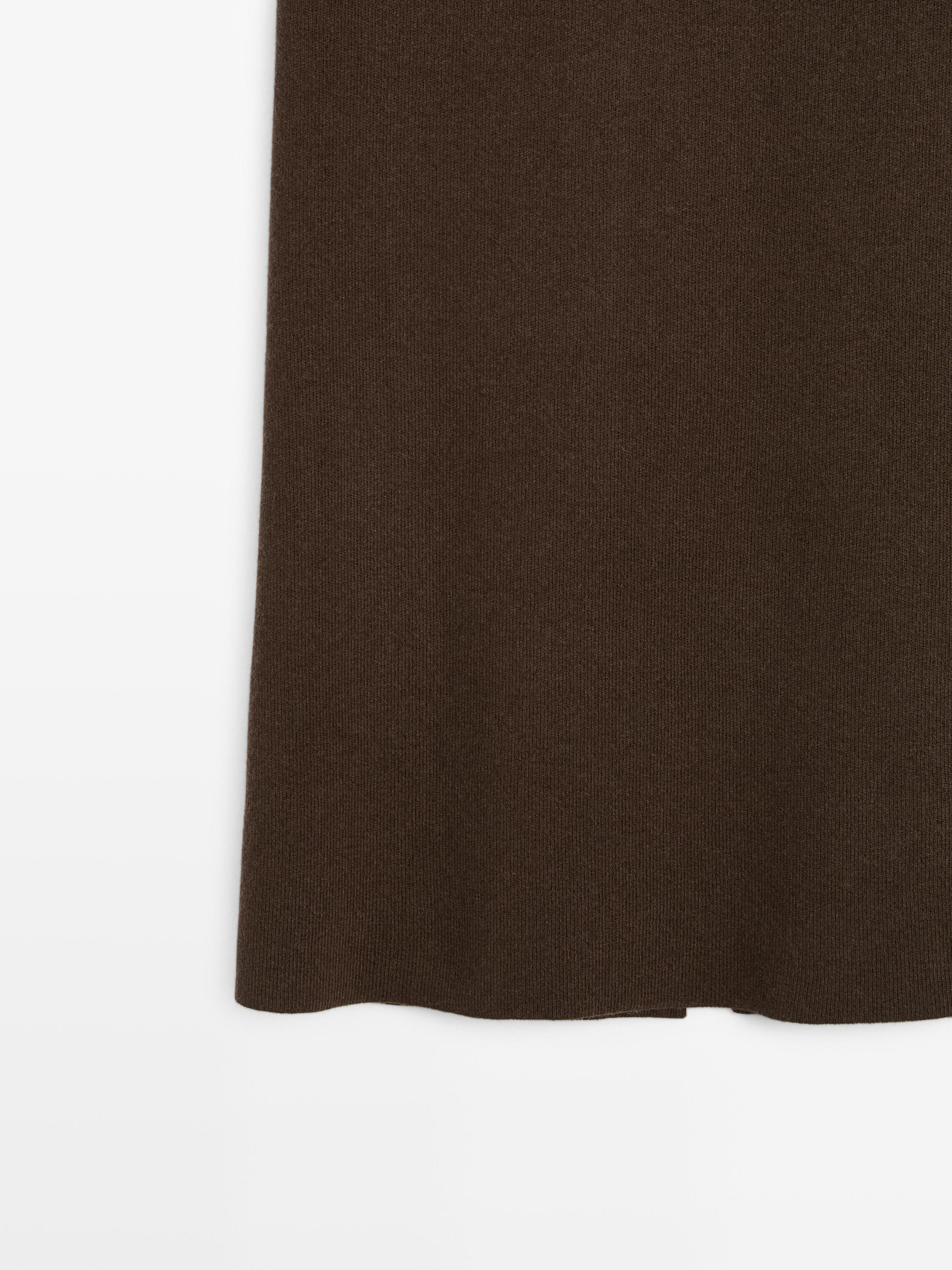 Jupe midi double face