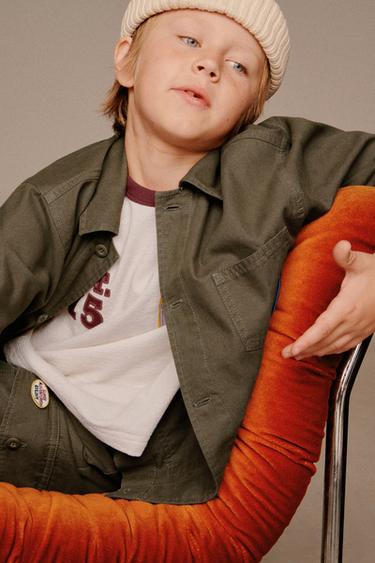 ÁO KHOÁC DÁNG SƠ MI ĐÁP VÁ - Màu vàng kaki đậm từ Zara