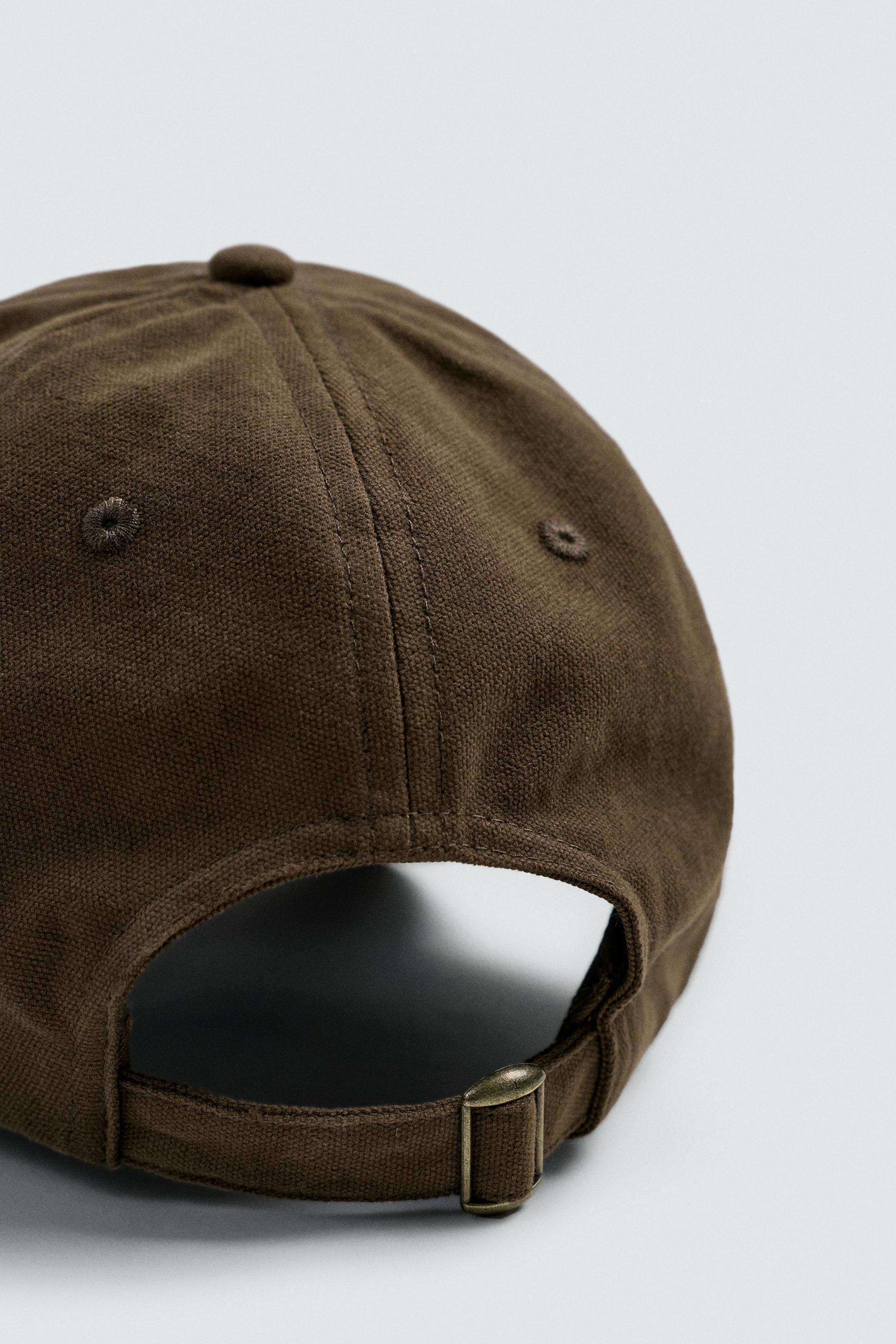 COMBINATION EMBROIDERED CAP - Brown | ZARA United States