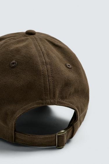 CONTRAST EMBROIDERED CAP - Brown by Zara - Image 6