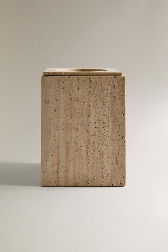 BEIGE MARBLE BATHROOM BIN - Beige | ZARA UAE - Dubai/Sharjah/Ajman/UAQ ...