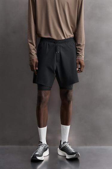 Zara 2-IN-1 TRAINING SHORTS - Black