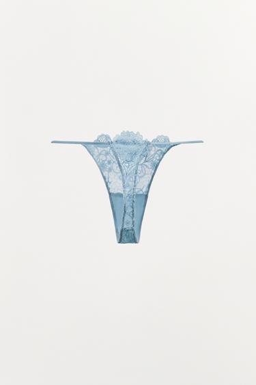 TANGA EN DENTELLE - Bleu clair de Zara - Image 4