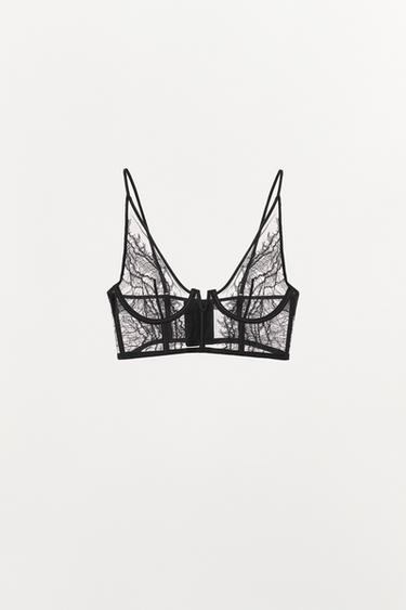 CORSET À ARMARTURES EN DENTELLE ÉDITION LIMITÉE - Noir de Zara - Image 3