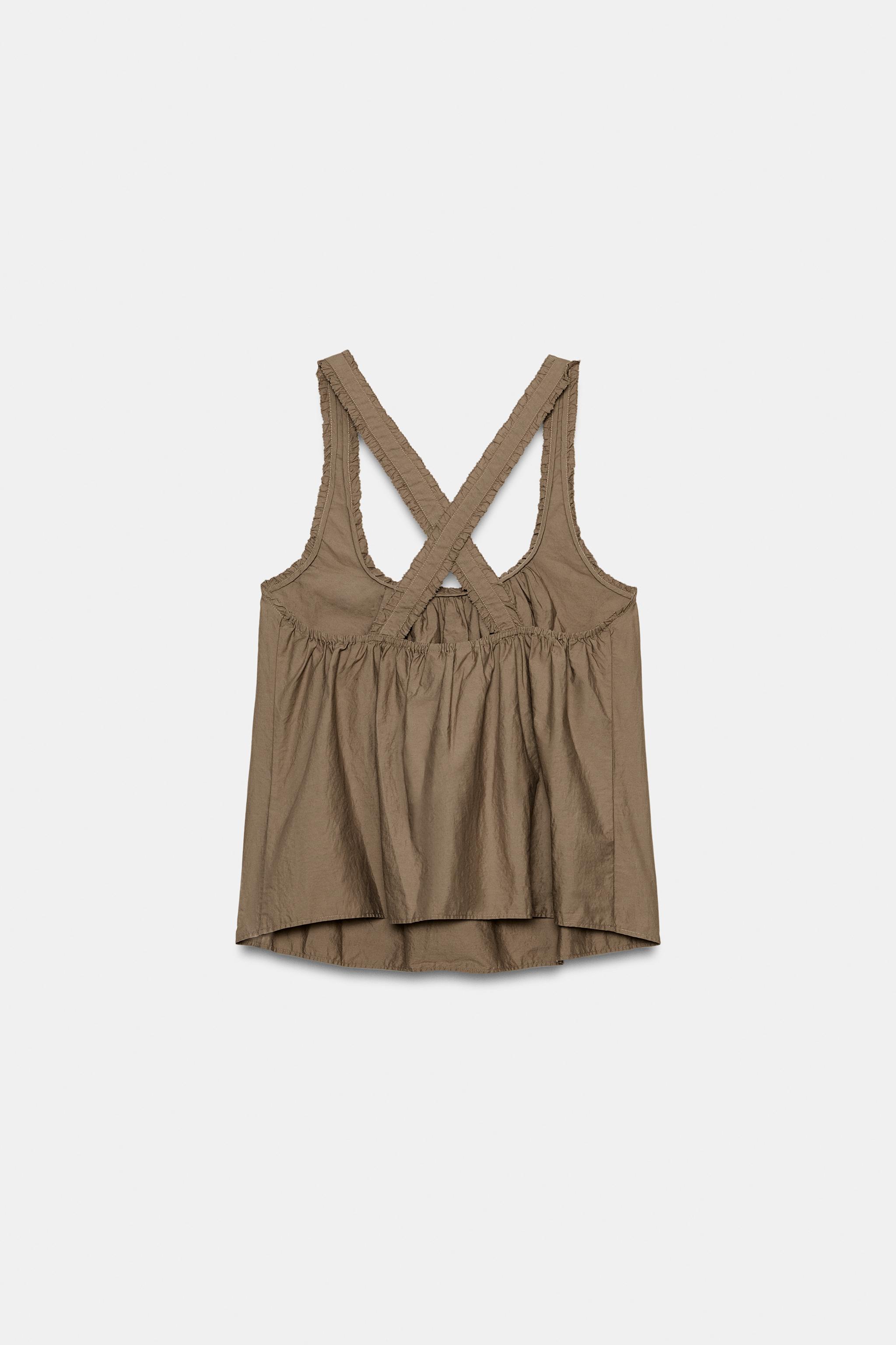POPLIN STRAPPY TOP