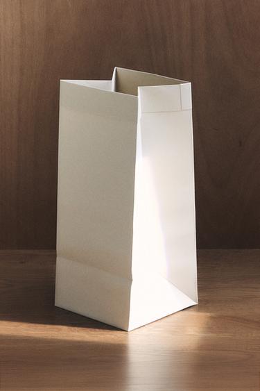 PAPER WASTEPAPER BASKET - Ecru by Zara - Image 5