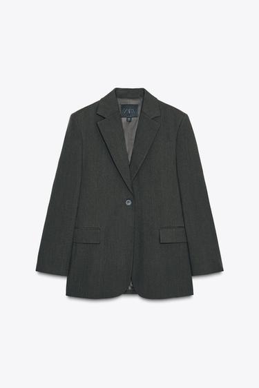 OVERSIZED WOOL BLAZER ZW COLLECTION - Green marl by Zara
