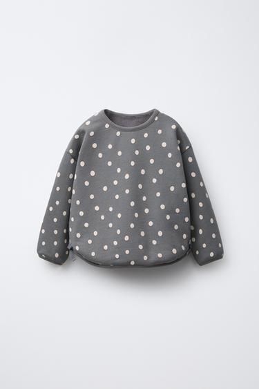 PRINTED SWEATSHIRT - Mid-grey by Zara