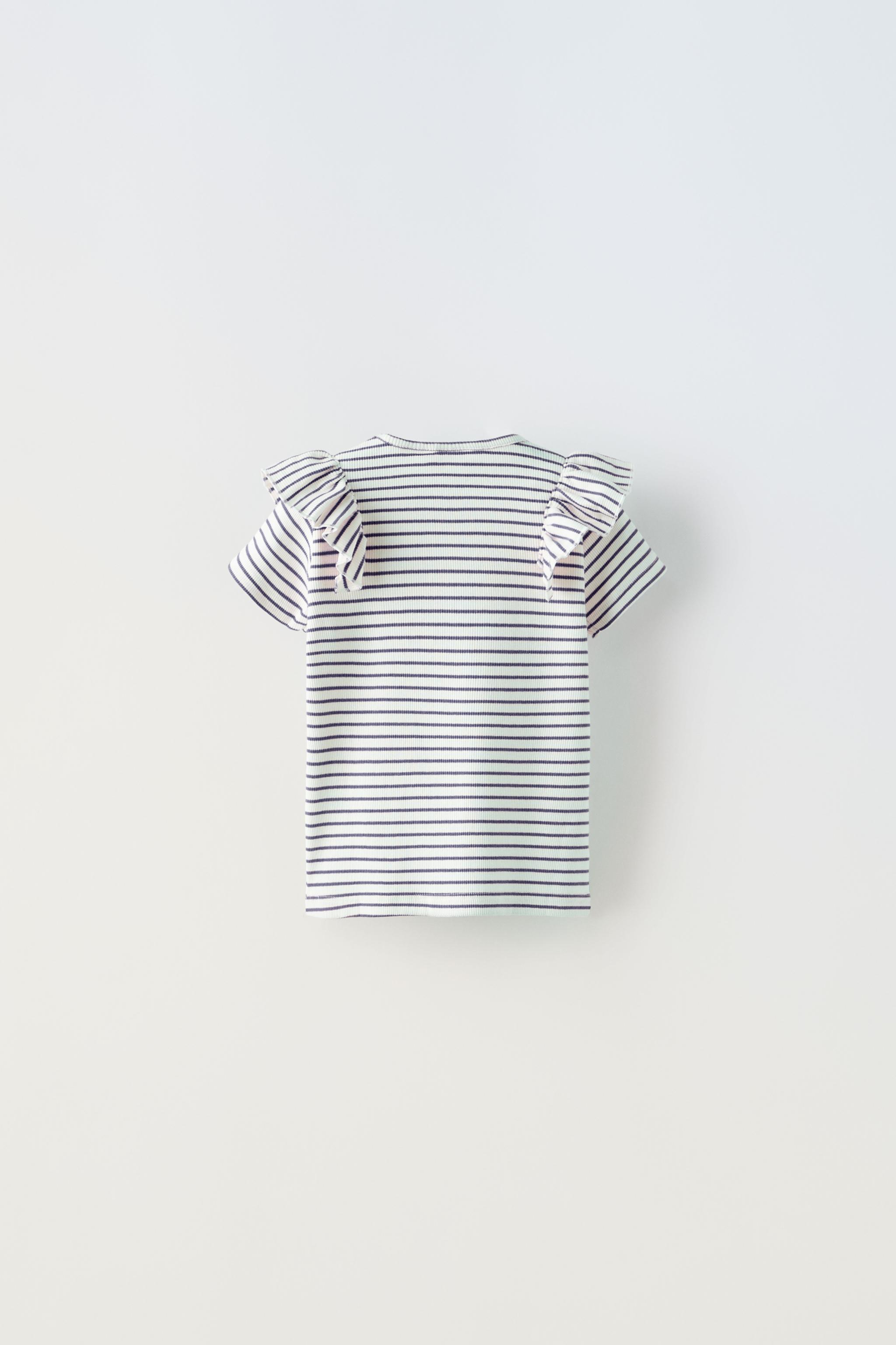 ストライプ リブ Tシャツ - ピンク | ZARA Japan / 日本