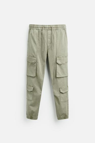 CARGO TROUSERS WITH POCKETS - Khaki by Zara