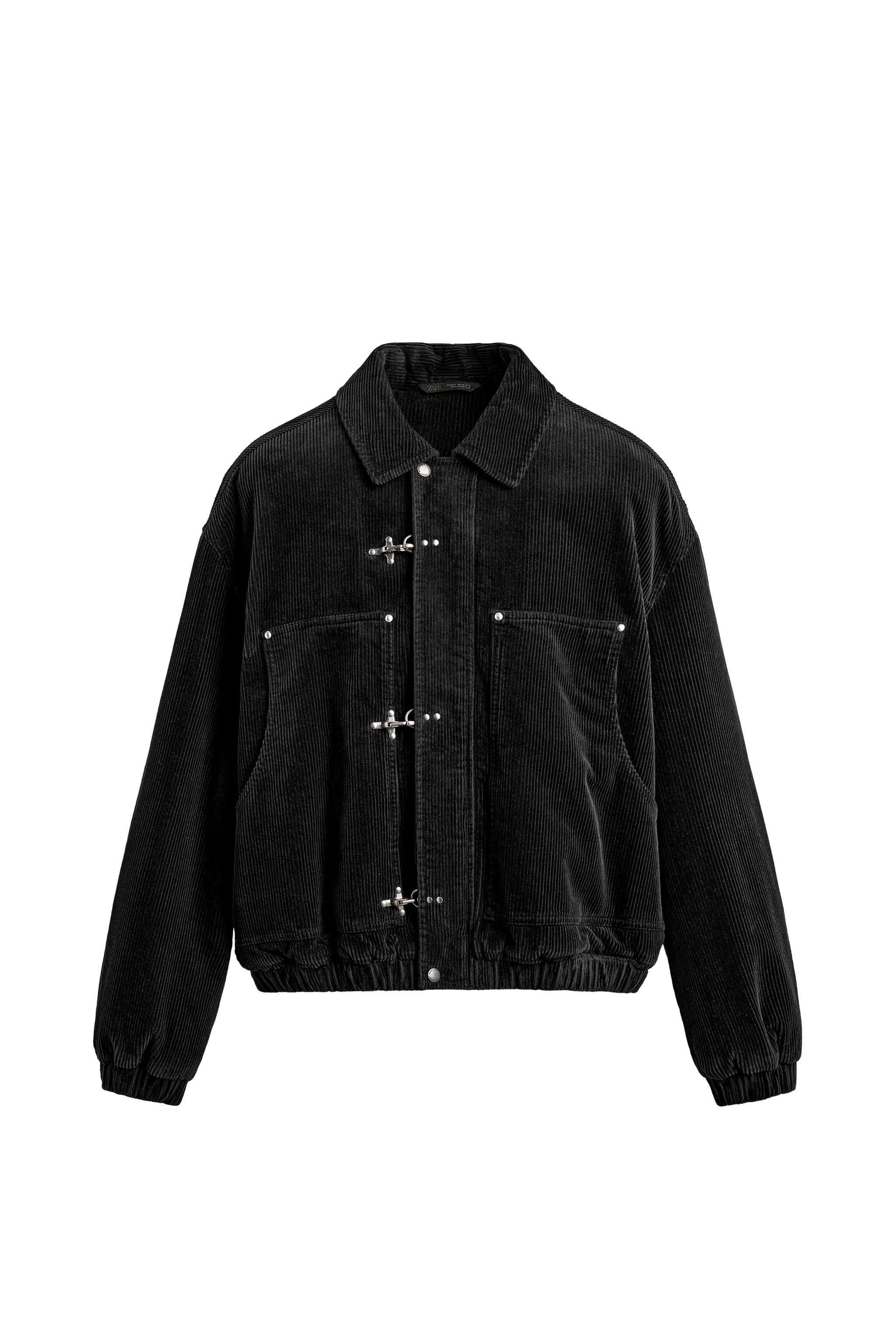 CORDUROY JACKET WITH FIREMAN CLASP - Black | ZARA South Africa