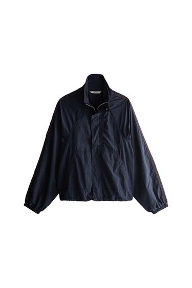 CONTRAST-TRIM JACKET - Blue by Zara