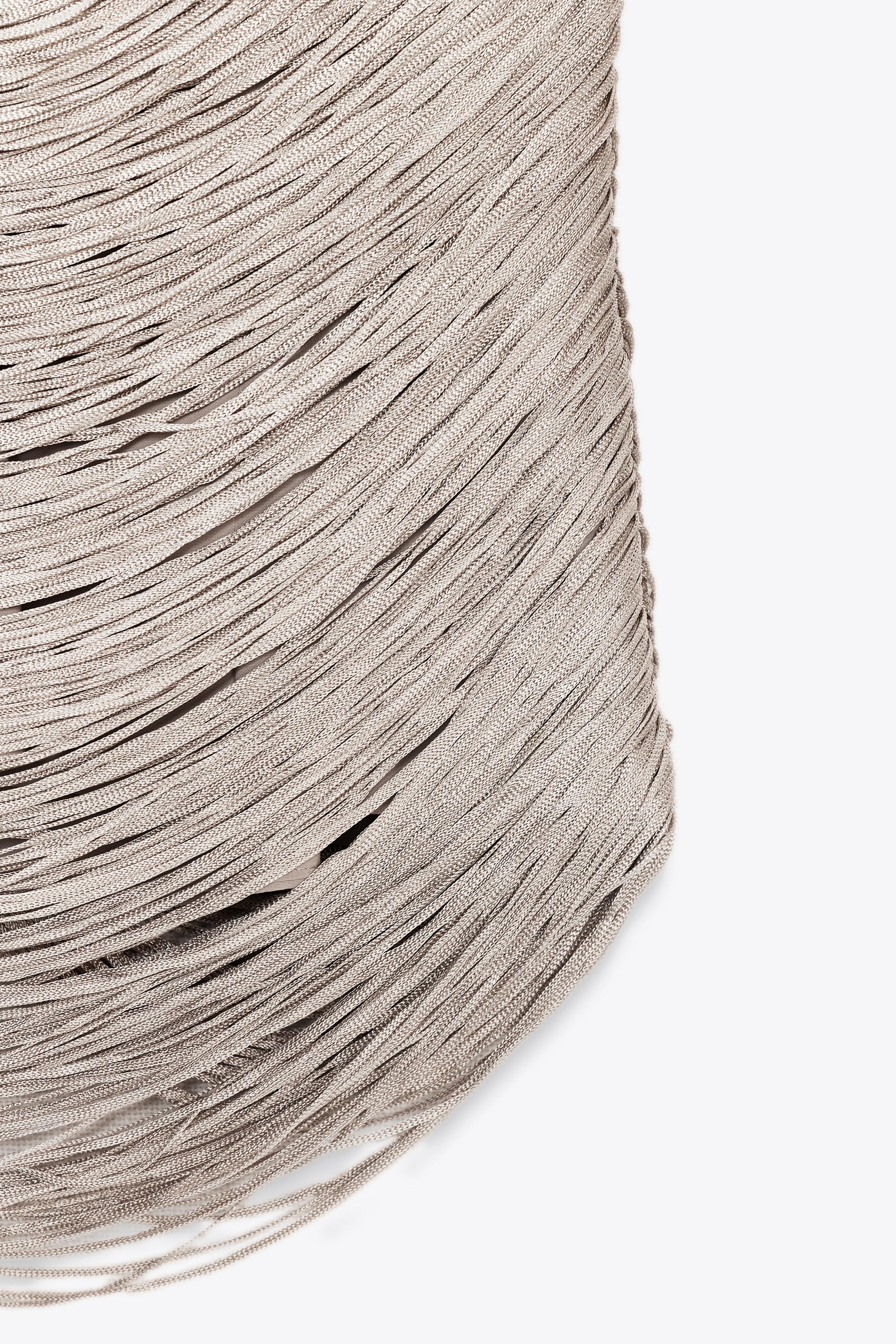 FRINGED HALTER TOP