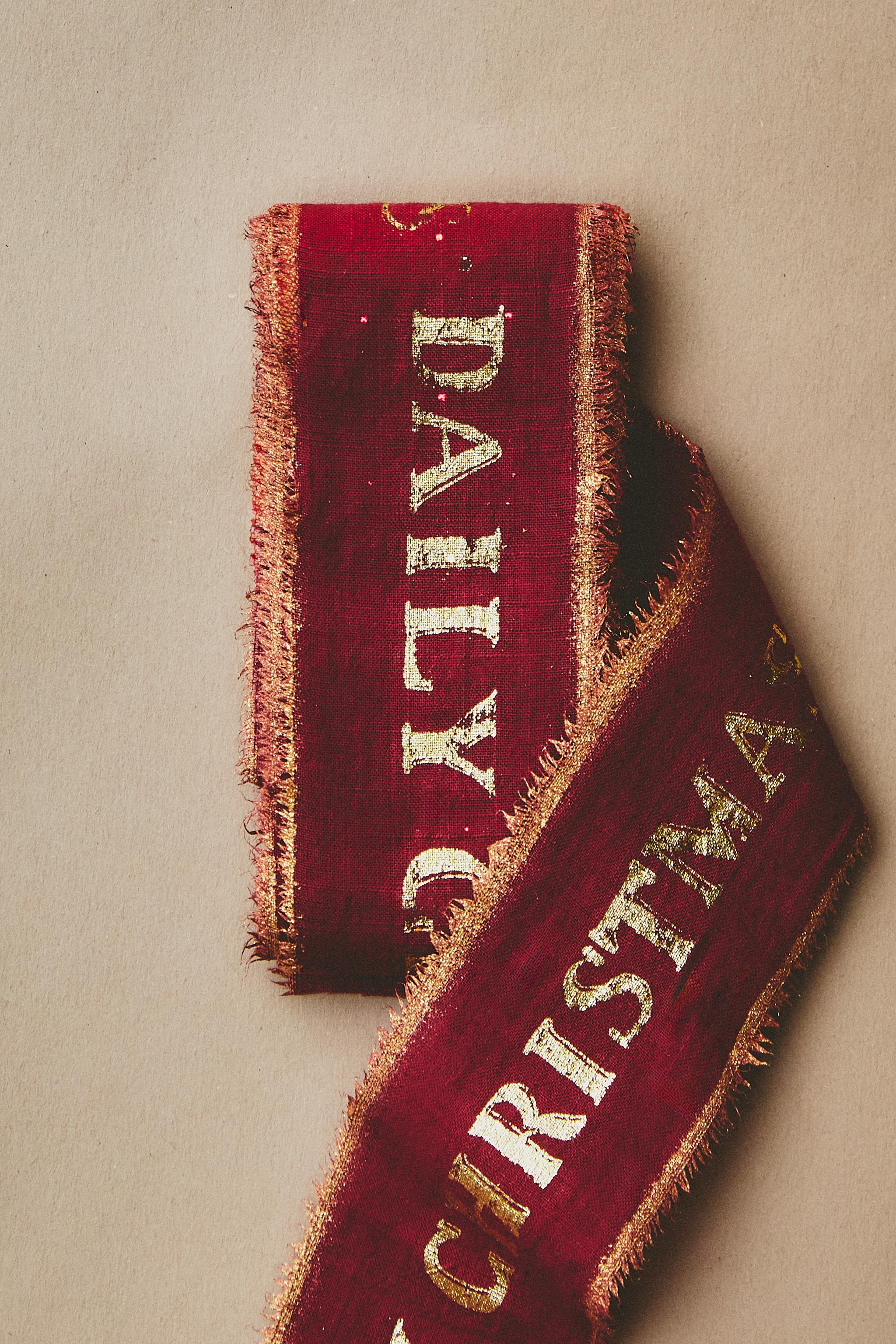 CHRISTMAS PRINTED GIFT RIBBON