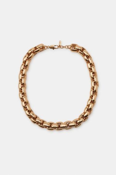 CHAIN LINK NECKLACE - Golden by Zara