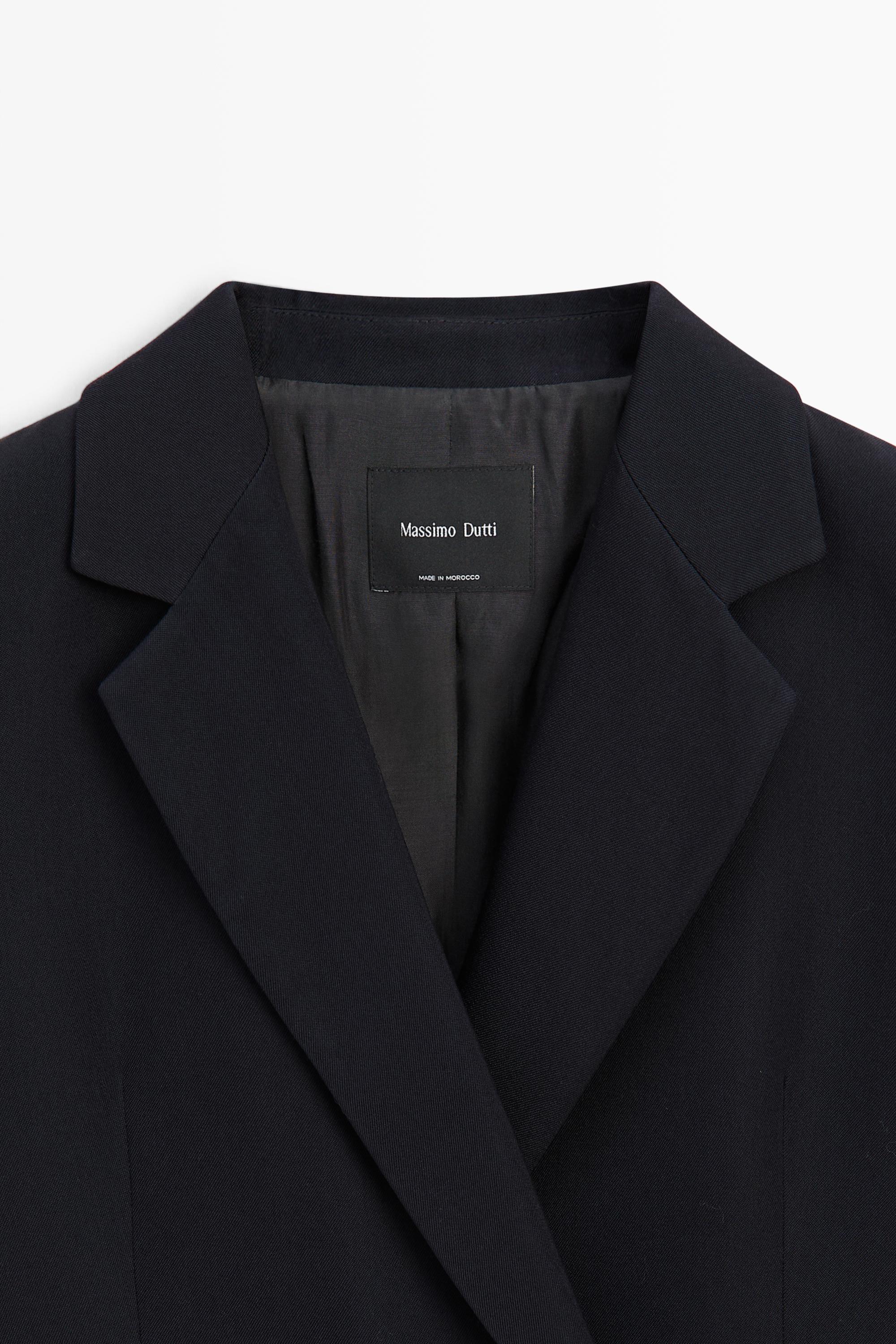Wool blend double-breasted blazer