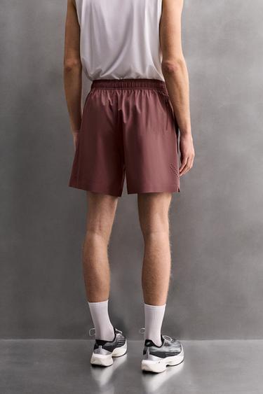 9" PERFORATED SHORTS - Dark pink by Zara - Image 2